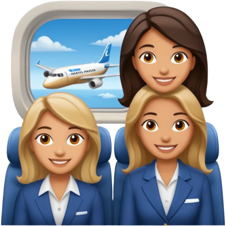 vanessa and irene on plane emoji