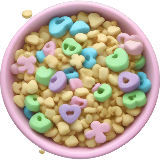 Pastel bowl full of Lucky charms  emoji