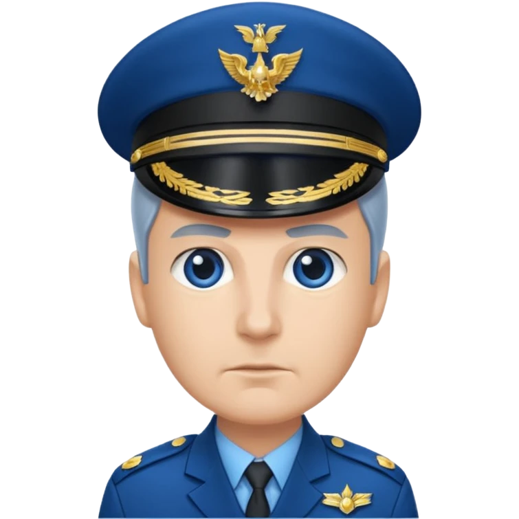 blue uniformed commender emoji
