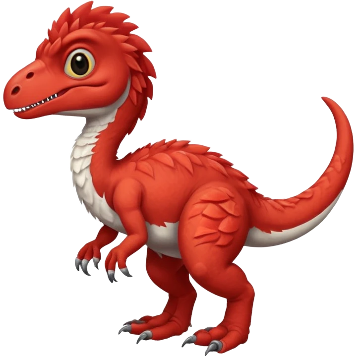 red cute Velociraptor emoji