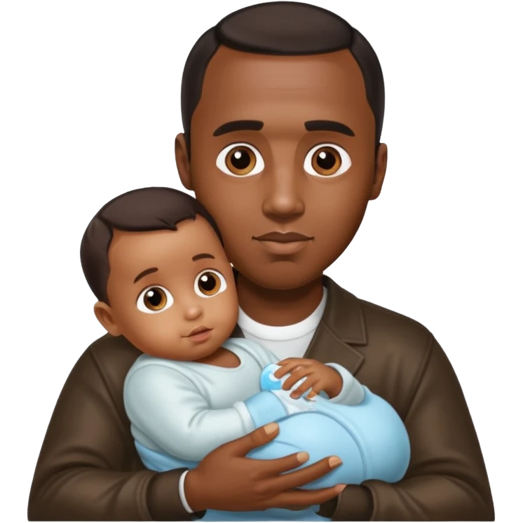 Sean “Diddy” Combs with baby oil and a very small infant emoji