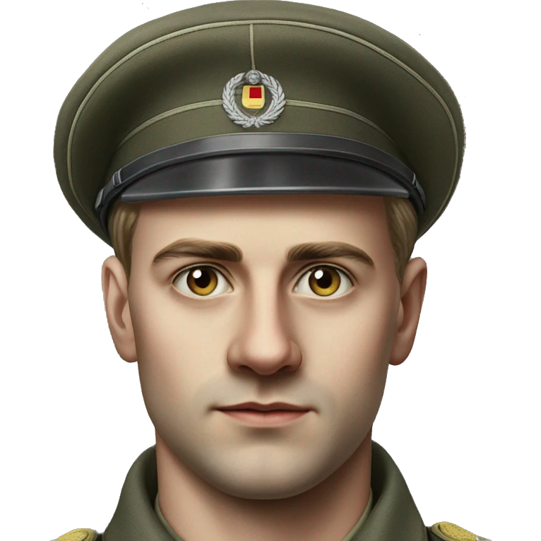 guy 28 years old german military 1940 photorealistic serious emoji