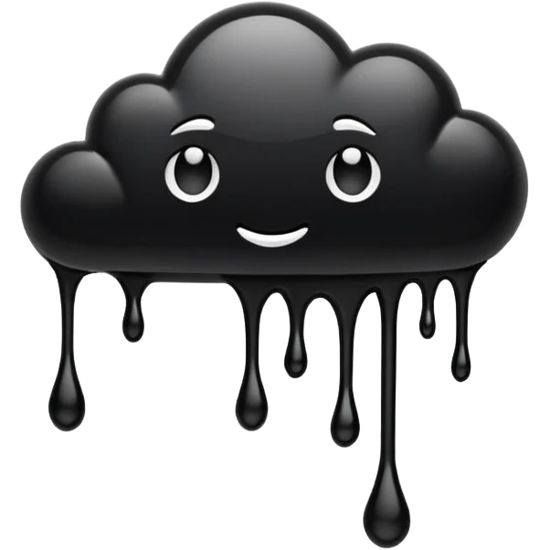 black ink spill emoji