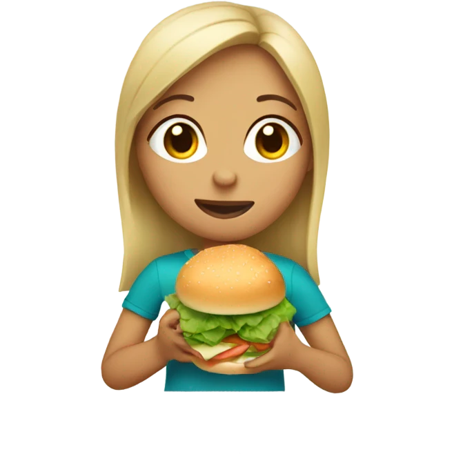 Girl vegetarian eating a sandwich  emoji