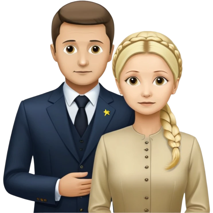 Зеленський стоит около Тимошенко голий emoji