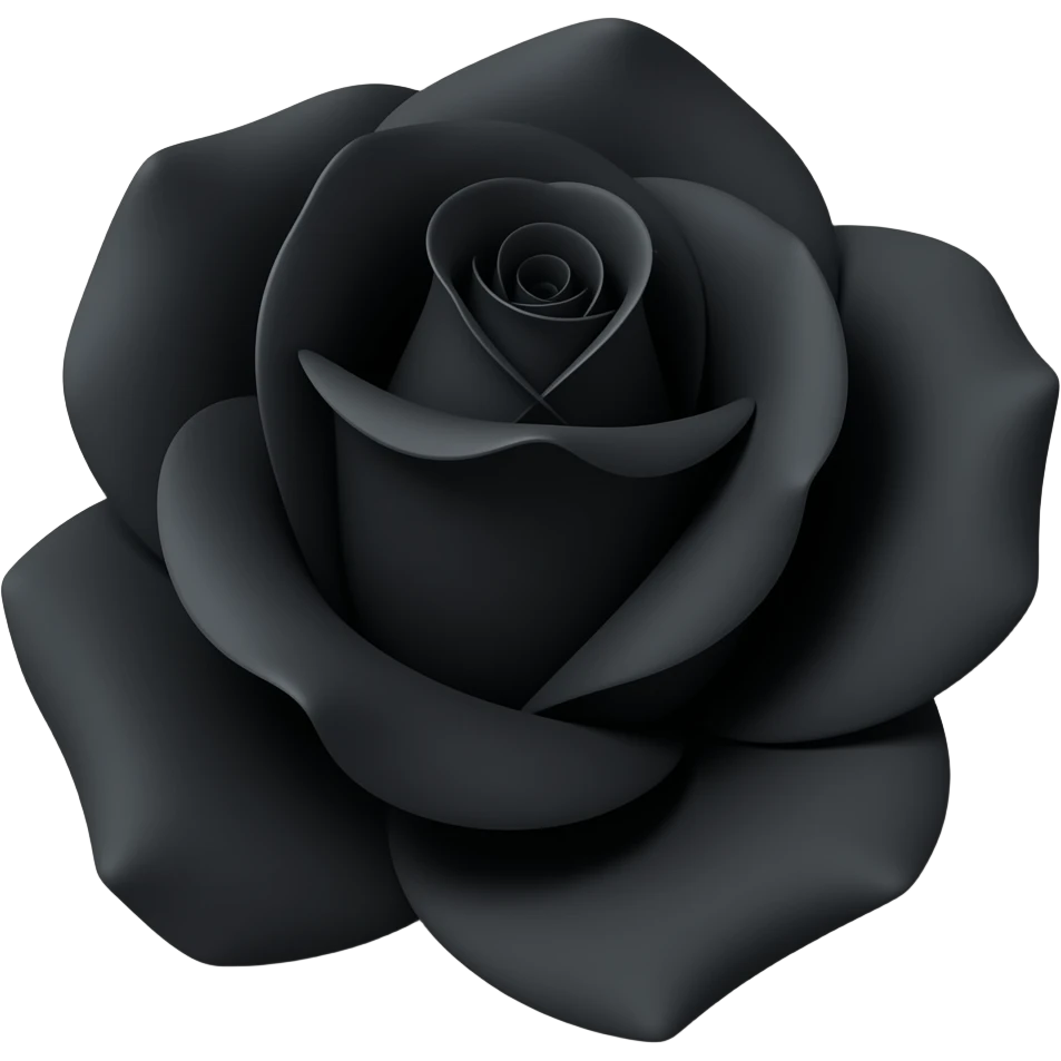 Bunga mawar hitam emoji