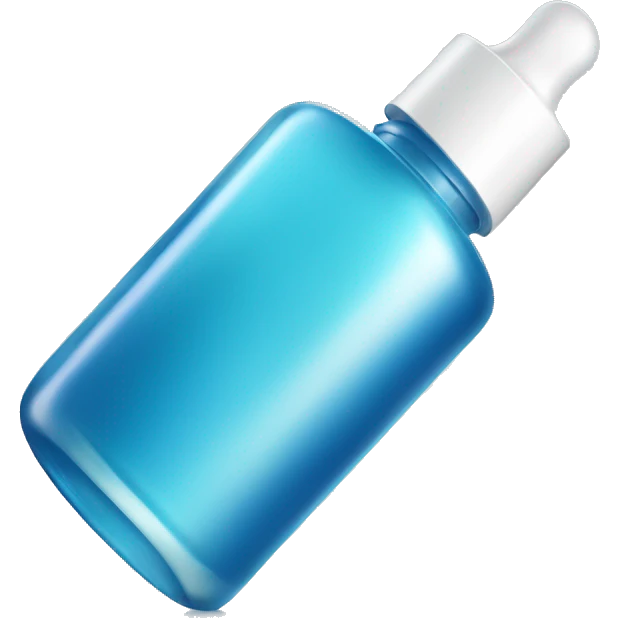 transparent blue serum cosmetic bottle emoji