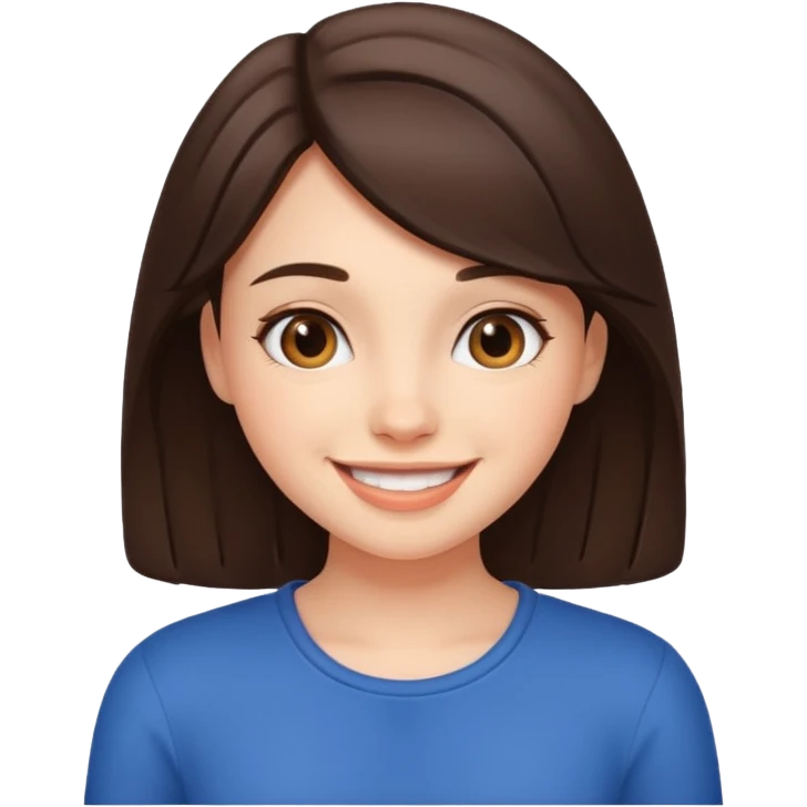 Cute brunette girl emoji