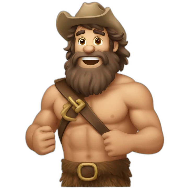 Captain cave man cartoon emoji