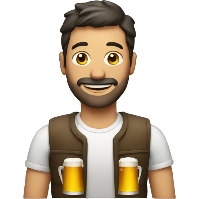 Man with beer emoji