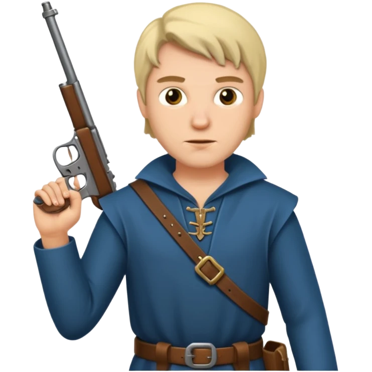 medieval man holding gun emoji