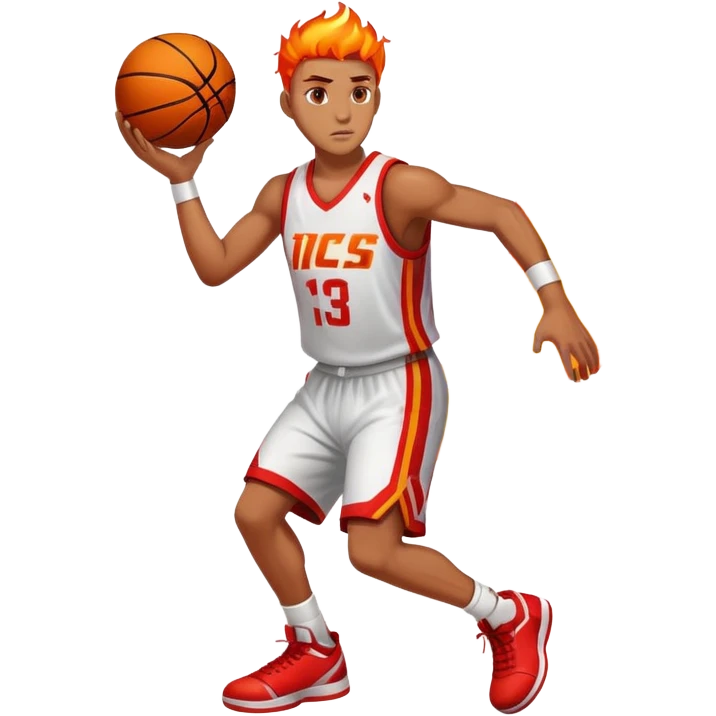 Basketball player with fire  emoji