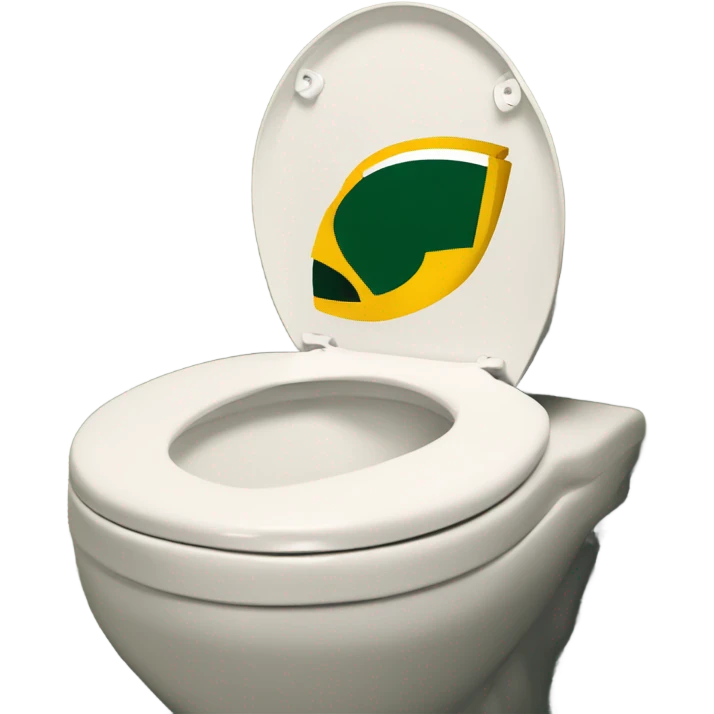 Green bay packers on a toilet emoji