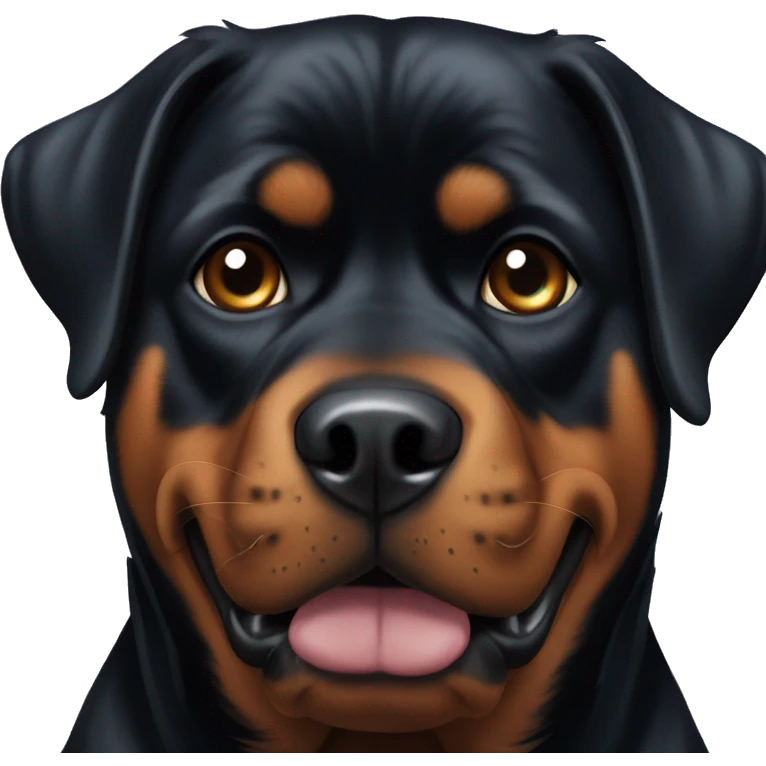 rottweiler with dark eyebrows emoji