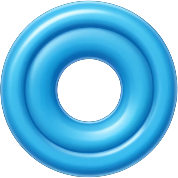 blue ringed-shaped candy with a hole in the middle emoji