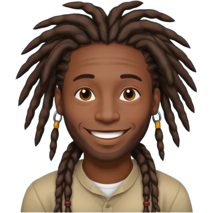 black man with dreads emoji