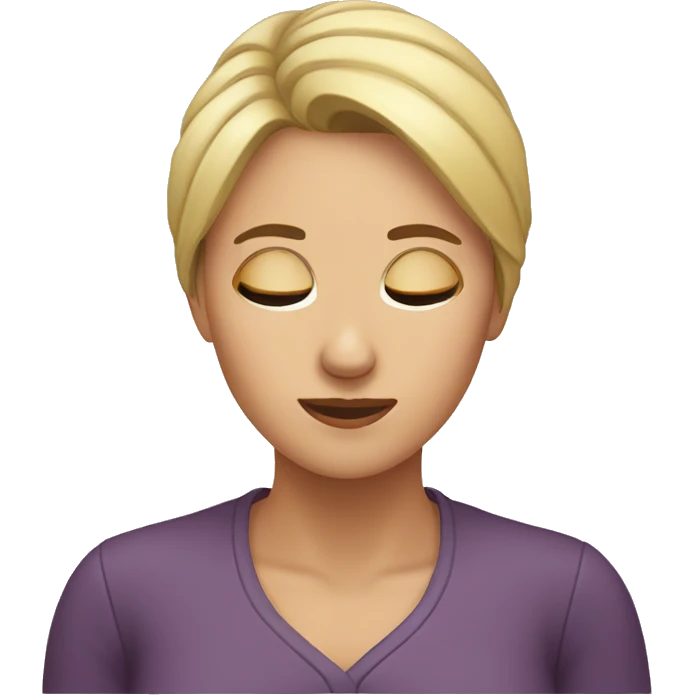 woman searching with hand on forehead emoji