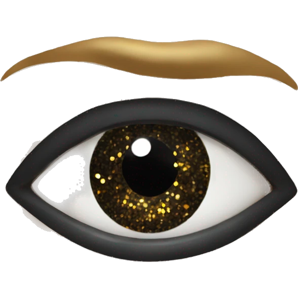 Black glittery eye emoji
