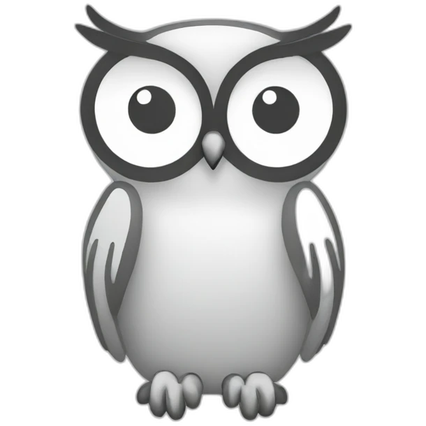 owl outline emoji