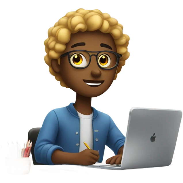 A guy creating emojis emoji