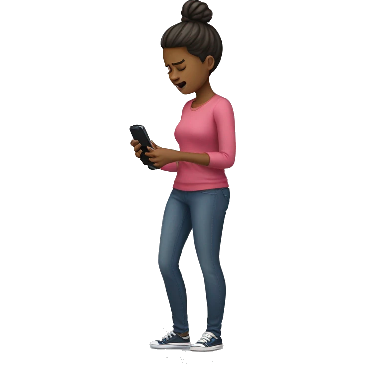 Girl losing phone emoji