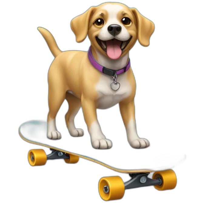 Dog on a skateboard emoji