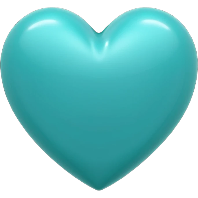 Teal heart emoji