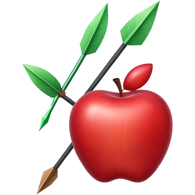 apple crossed by an arrow emoji