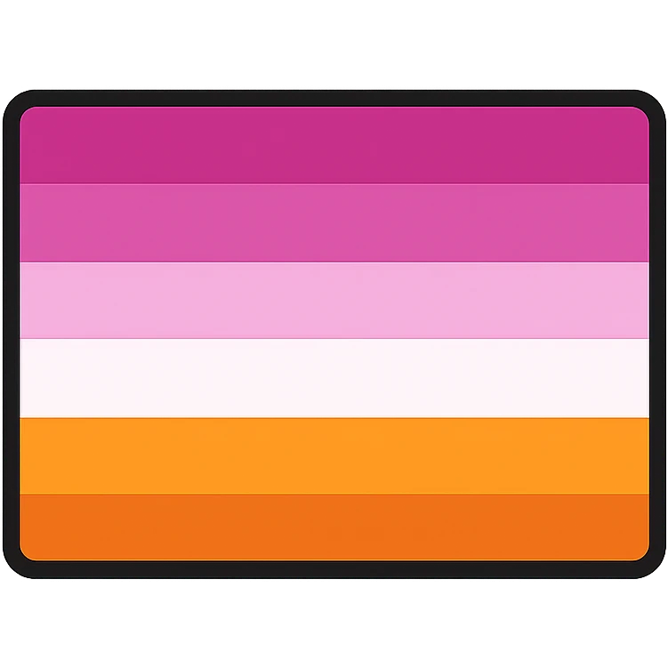 lesbian pride flag, clean, iconic, no text emoji