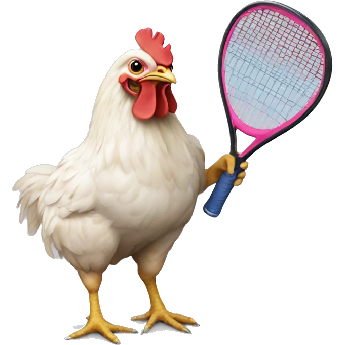 chicken playing padel emoji