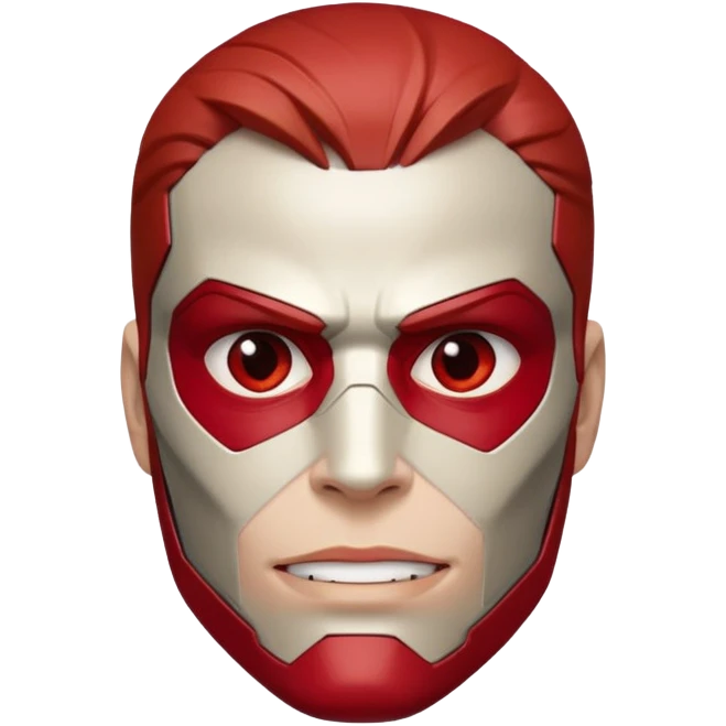 red face vision marvel half body from captain america: civil war emoji