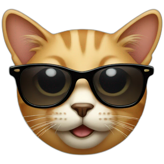 Cat with sunglasses emoji