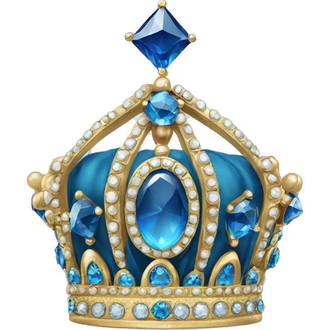 empress crown with blue diamonds and jewels  emoji