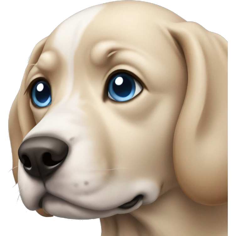 Beautiful dog with blue eyes emoji