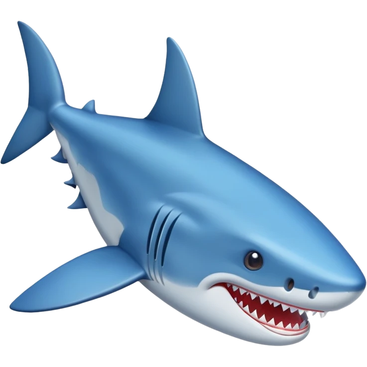 Un tiburón con zapatillas azules emoji