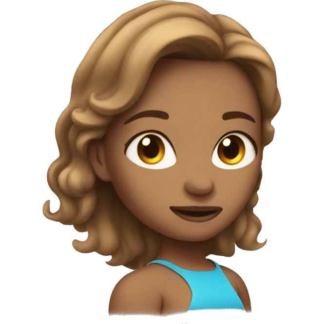 sunbathing light brown hair girl  emoji