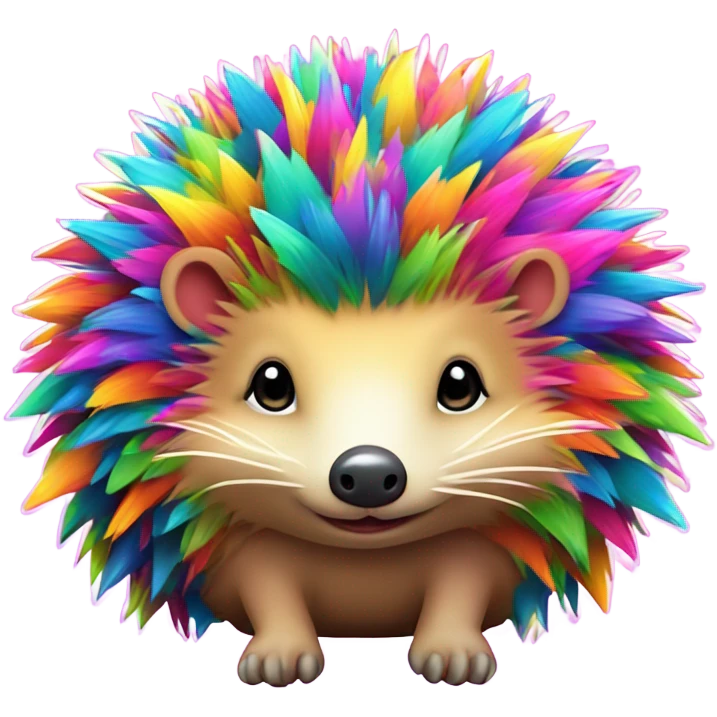 Lisa Frank hedge hog ￼ emoji