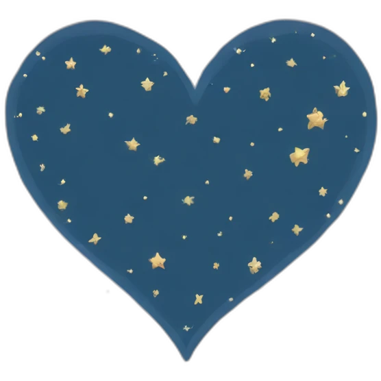 A constellation of stars in the shape of a heart emoji