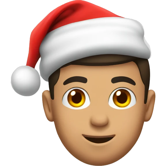 cristiano ronaldo with santa hat emoji