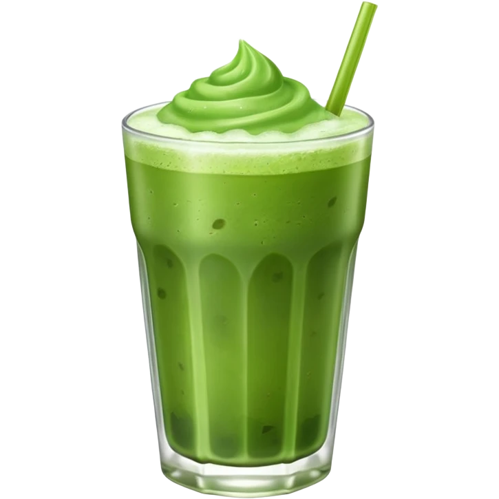 realistic green iced matcha drink emoji