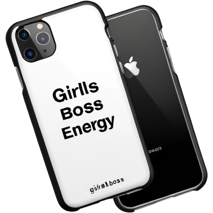 minimal phone case with the words 'Girlboss Energy' in stylish, confident text, no people emoji