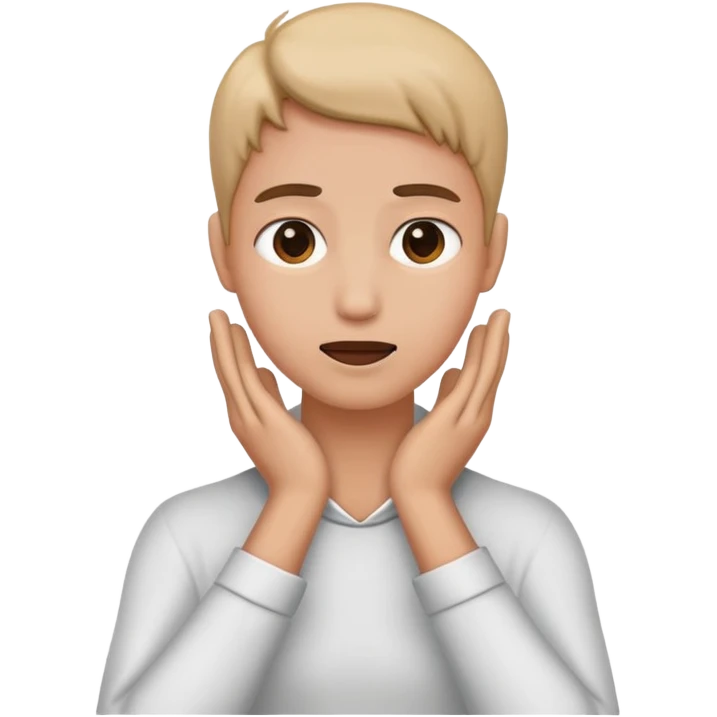 Person holding their neck with both hands emoji