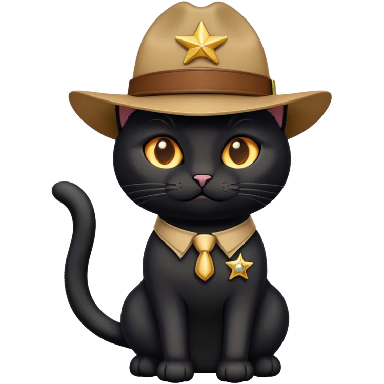 Black cat sherif  emoji