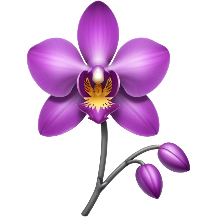 metallic chrome minimalistic all gray orchid emoji