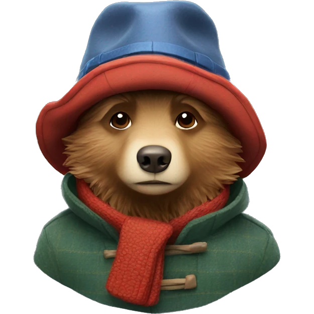 Paddington in winter hat emoji