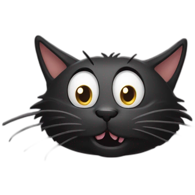 Dizzy Black cat emoji