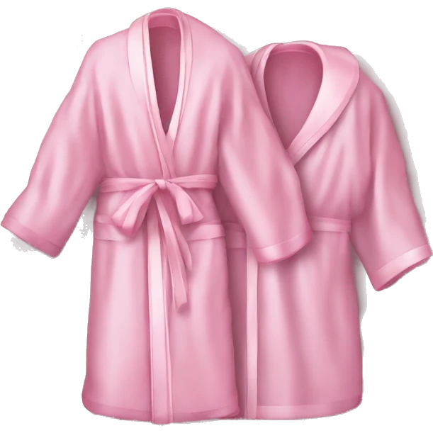 Light pink silk slippers and robe emoji