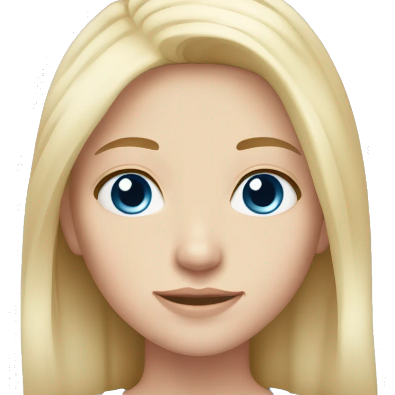 light pink soft blonde girl light white skins blue eyes  emoji