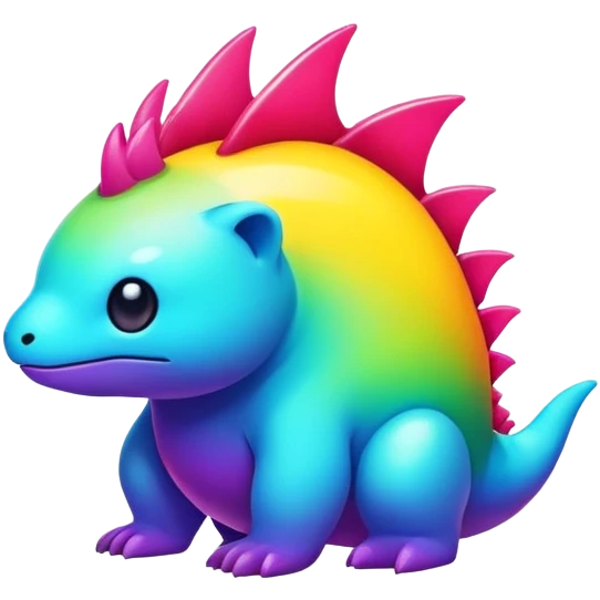 Randomly-colored colorful Fakémon-creature emoji