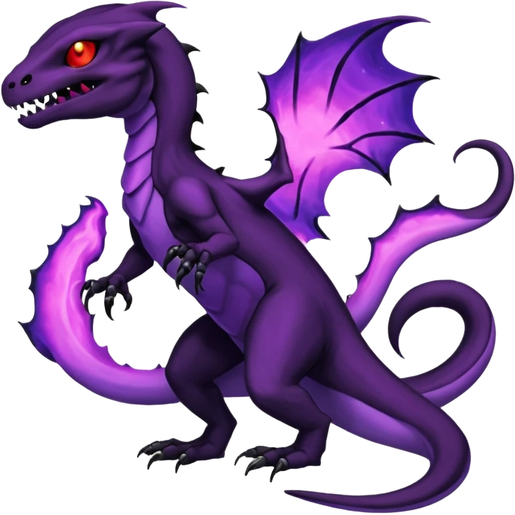 Nebulae Evil Spooky Salandit-Duskull-Noibat-Fakémon-hybrid-creature (full body)  emoji